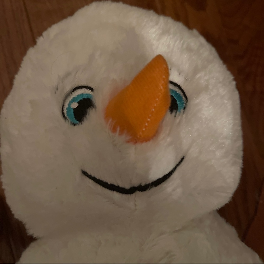 BAB Snowman Christmas Plush Peppermint Buttons Stuffed Toy Decoration Holiday